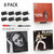 BLOLYO Black 0.14 Inch Thick Acrylic Vinyl Record Shelf, 4 Inch Wall Mount Album Holder Display, 8 Pack LP Record Frame for Wall Decor