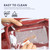 BORMELUN Clear Lunch Bag for Work, Correctional Officer Work shoulder crossbody tote Concets Approved Transparent see through plastic -Encore Red