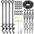 Vlesentoo Shed Anchor Kit, All-Black Ground Anchor w/Wire Rope & Fasteners