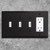 Henne Bery Modern Edge Decorative Wall Plate Switch Plate Outlet Cover, Durable Solid Zinc Alloy (Triple Toggle/Single Decorator, Matte Black)