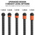 POWER GUIDANCE Adjustable Weighted Ropeless Battle Ropes with 4 Resistance Rings, Portable Cordless Battle Rope for Home Gym, Progressive Strength & Low-Impact HIIT Training for Men & Women，Black