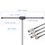 Bingfu FM Radio Dipole Antenna for Stereo Receiver Indoor Pioneer Onkyo Yamaha Marantz Bose Wave Music System Home FM Radio AV Audio Video Home Theater Receiver