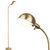 LALISU Modern Metal Reading Standing Floor Lamp with Rotatable Shade, Gold