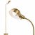 LALISU Modern Metal Reading Standing Floor Lamp with Rotatable Shade, Gold