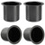 4Pcs Drop-in Cup Holder,304 Stainless Steel Automotive Cup Holders,3.3inch Black Poker Table Drink Holder Dining Table Cinema Sofa Yacht Boats Cars Touring RV Car Drop-in Drink Cup Holder
