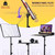 CAHAYA Sheet Music Stand Foldable with Tri-fold Panel Portable Metal Stand
