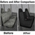 runfider Custom Bench Seat Covers for Ford F150 1999 2000 2001 2002 2003 2004 Heavy Duty Cloth Protector Interior Accessories，Waterproof & Machine Washable - Black