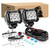 Nilight 2PCS 4 Inch 18W Spot led Pods Universal Adjustable Pillar Hood Led Work Light Mount Bracket with Off Road Wiring Harness-2 Leads