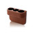 Car Cup Holder, Auto Front Seat Gap Interior Drink Organizer, Multifunctional Cup Drink Holders with PU Leather Cover, Gap Filler Storage Box Coin Bucket Console Side Pocket Key Wallet Holder (Brown)