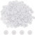 Mini Skater 200Pcs White Plastic Self-Tapping Screw Cap Covers, 7mm Diameter, Hard & Durable, Furniture Fittings