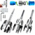 PVC Pipe Threader Kit, 4 Piece Set, 1/2" 3/4" 1" NPT Sizes with Broken Bolt Extractor, Dual-Function Internal and External Threading Tool, Electric Drill Compatible for PVC, PPR, MPP Pipes