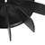 uxcell Motor Fan Blade 142mmx18mm Round Shape Bore Black Engineering Plastic with 12 Vanes