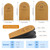 Makryn Adjustable Orthopedic Heel Lift for Leg Length Discrepancies and Heel Pain,Sports Injuries,and Achilles tendonitis,Height Increase Insoles (Brown, Large(Single Lift))