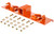 Bonbo Tractor Grab Hooks Compatible with Kubota Tractors - Bolted on Compact Tractor Bucket Grab Hooks with D Rings and 2" Receiver, Orange