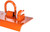 Bonbo Tractor Grab Hooks Compatible with Kubota Tractors - Bolted on Compact Tractor Bucket Grab Hooks with D Rings and 2" Receiver, Orange