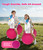 JOSEN Large Inflatable Bouncy Unicorn Hopper Toy with Hand Pump, Kids Indoor Outdoor Ride on Bounce Animal, Bouncing Horse for Girls, Boys Up to 220lbs, Birthday Gift for 4 6 8 Year Old (2 Pack)