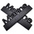 HJKK 2 Pack Marine Special Edition Emblem, 3D Heavy Metal Semper Fi Decal Badge for USMC Veteran Car, Truck, Boat & RV, Weatherproof Tactical Auto Exterior Accessory - 5.1" x 1.6"(Matte Black)