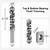 SpeTool Carbide Insert Spiral Flush Trim Router Bit 1/2 Inch Shank, 7PCS Replaceable Carbide Inserts, Top and Bottom Double Bearing Pattern Template Router Bit for Woodwork Trimming