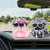MuMyer Diamond Bling Rubber Duck Car Ornaments, 2Pcs Sparkly Rhinestones Duck Dashboard Decorations for Cool Car Accessories with Mini Shiny Diamond Cowboy Hat Necklace and Sunglasses