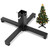 Hortsun Christmas Tree Stand Base for Artificial Real Live Trees Square Portable Iron Metal Holder, Fits up to 7 FT Xmas Fake Trees with 2 Inch Diameter Pole or Less Detachable Stand for Party(Black)