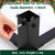 Hortsun Christmas Tree Stand Base for Artificial Real Live Trees Square Portable Iron Metal Holder, Fits up to 7 FT Xmas Fake Trees with 2 Inch Diameter Pole or Less Detachable Stand for Party(Black)