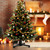 Hortsun Christmas Tree Stand Base for Artificial Real Live Trees Square Portable Iron Metal Holder, Fits up to 7 FT Xmas Fake Trees with 2 Inch Diameter Pole or Less Detachable Stand for Party(Black)