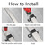 bociloy 4Pcs Square Tube Strap Clamp, Heavy Duty U-Shaped Pipe Clamps for 1"x1" Square Pipe, Powder Coated Black Bracket for Deck, Fence, Pipe Installation