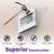 Fosmon 2-Gang Brush Wall Plate Double Gang Cable Management Kit, White