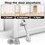 6pcs Door Stopper Replacement Rubber Tips, Door Stop Bumper Tips with Screws, Ribbed Kickdown Door Bottom Rubber Foot Repair for Kick Down/Drop Down Door Stoppers End Cap Holder