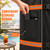 Outdoor TV Trolley Cover for 70-75 Inch Screen, Heavy Duty 600D Waterproof Rolling TV Stand Cover, Weatherproof Mobile TV Cart on Wheels Protector with Remote Pocket, Black 70"x15"x57"