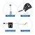 Baridwon Recliner Replacement Parts with Pull Handle and Release Cable (2-Sets), Repair Recliner Mechanism Parts Compatible with Most Furniture of Recliner Sofa Couch Chair