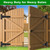 Insaga Heavy Duty Gate Hinges 1000 LBS, 13'' Strap Hinges with Ball Bearings, 6mm Thick Carbon Steel Weld-On or Bolt-On Hinges, 180° One Way Open for Barn Farm Fence Shed Garden Gates (4Pcs, Black)