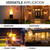 Hudson LED Halloween Bulbs - Flame Effect, 4‑Mode Upside Down & 3W Flicker - E26/E27 Orange Fire - 2‑Pack for Indoor/Outdoor - Flame Light