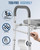 Toilet Seat Riser Extra Wide for Seniors, Adjustable Height & Width, 500lb