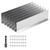 6 Pcs Gutter Valley Splash Guards, Stainless Steel Rain Gutter Diverter with 50 Pcs Matching Gutter Screws, Roofing Gutter Guard for House Shingle Roofs(Straight Style)