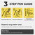 JusArt 0.7mm Fine Point White Permanent Markers, 3 Pack