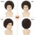 Yargel Hair Brown Curly Wig for Mens Costume Brown Afro Synthetic Funny Wigs for 70s 80s Halloween Cosplay Party Use