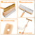 Reallnaive 1 Pack 37 Inch Wood Handle Pizza Oven Brush with Scraper