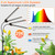 Plant Grow Light with Stand,Super Bright 6000K White Full Spectrum Floor Growing Lamp with Rotatable Dual Light Head & Height Adjustable 17-62" for Indoor Tall Plants, Dimmable & Auto Timer 4/8/12H