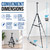 U.S. Art Supply 66" Black Metal Tripod Easel Display