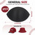 SCAVATA 2 Pack Hat Shaper Insert, Baseball Cap Support Liner, Black