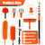 26FT Light Bulb Changer Kit with Ceiling Fan Cleaner Extension Pole Orange