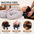 Massage Headrest for Bed with Long Armrest Shelf,Adjustable Face Cradle with Memory Foam, Bed Massage Head Holder (Black)