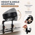 Massage Headrest for Bed with Long Armrest Shelf,Adjustable Face Cradle with Memory Foam, Bed Massage Head Holder (Black)