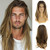 Dsimeig Long Straight Brown Wigs for Men Synthetic Heat Resistant Cosplay Halloween Wig
