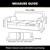 PrinceDeco T Cushion Sofa Slipcover 4 Pieces Sofa Covers for Couch, Soft Couch Cover Slip Covers with 3 Individual T Cushion Shape Seat Covers Width Up to 88 Inch, Washable, Storm Blue