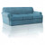 PrinceDeco T Cushion Sofa Slipcover 4 Pieces Sofa Covers for Couch, Soft Couch Cover Slip Covers with 3 Individual T Cushion Shape Seat Covers Width Up to 88 Inch, Washable, Storm Blue