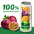 VINUT 100% Passion Fruit Juice, No Added Sugar, Not From Concentrate, 16.9 fl oz (500 mL) Can, Pack of 12