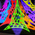 Glow in the Dark 1800 Sqft 7 Colors Uncut Giant Spider Web Cowebs Halloween Decorations Outdoor with 1 Black Light &10 Ground Nails Stretchy Beef Cloth Netting DIY Flexible for Yard Party Decor