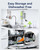 Immersion Blender Handheld 1000W 5 in 1 Corded Stick Hand Blender Kitchen with 12 Speed, BPA-Free, Mixing Beaker, Chopper, Whisk, Milk Frother, Perfect Emulsifier for Soup, Baby Food, Sauce, Puree